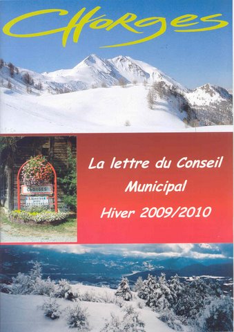 Lettre du conseil municipal de Chorges - Hiver 2009-2010 - page de garde