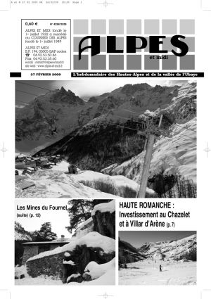 Alpes et Midi : 1ère page du 27 février 2009